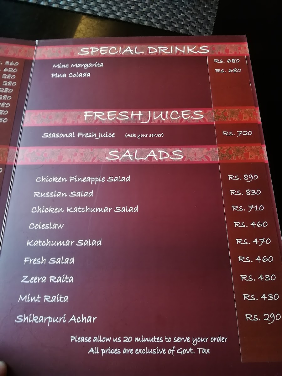 Menu Bundu Khan Restaurant - Fortress Stadium-10