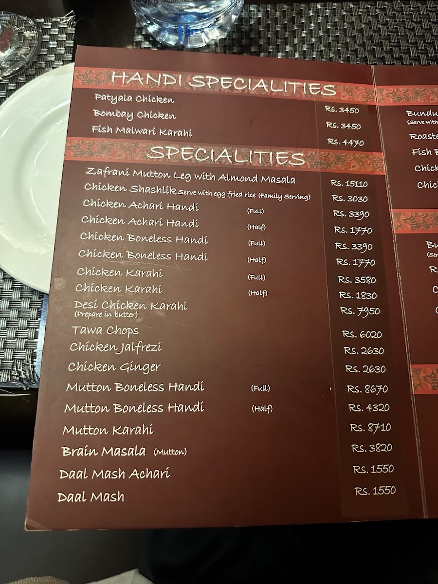 Menu Bundu Khan Restaurant - Fortress Stadium-4